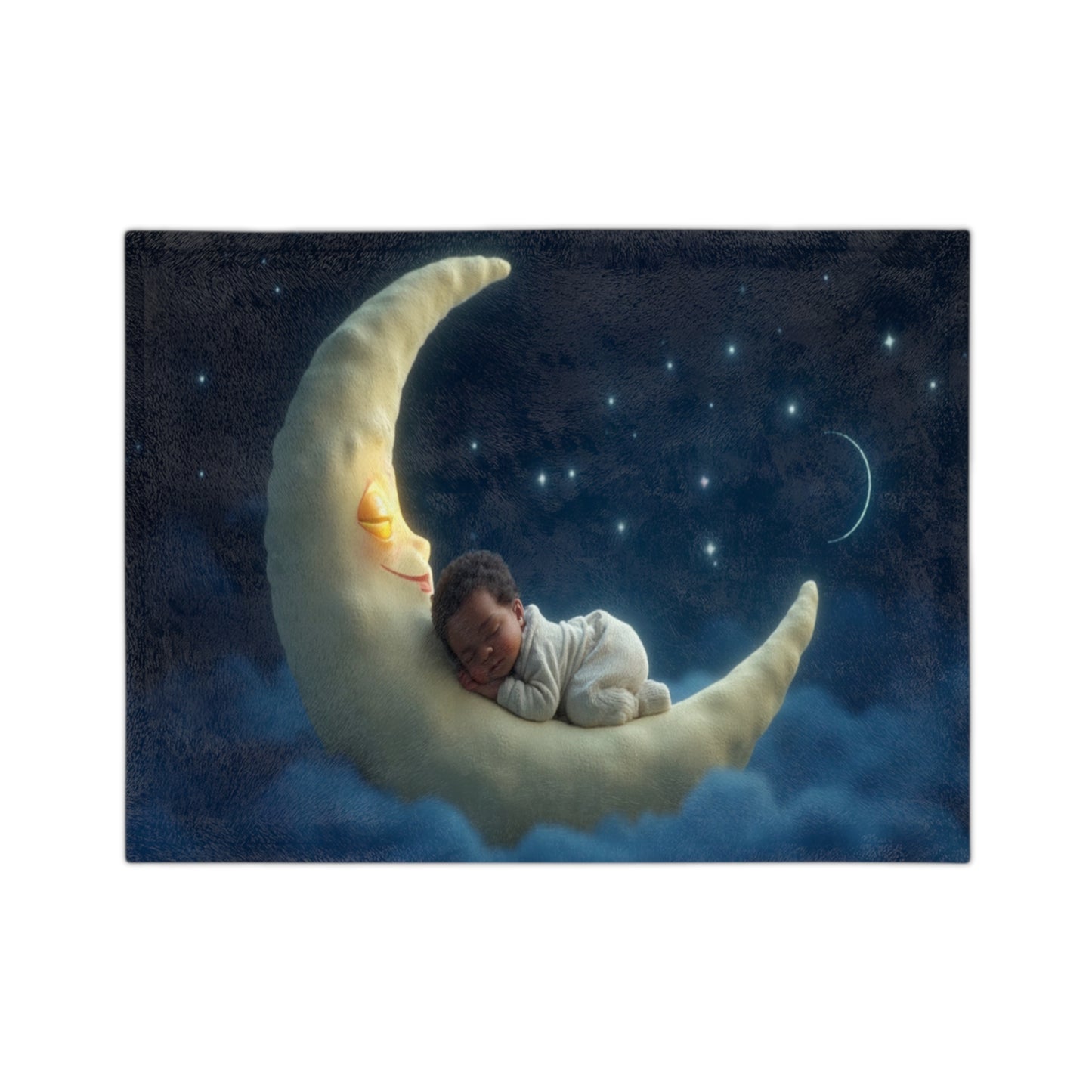 Baby Boy Moon Sleep Plush Blanket