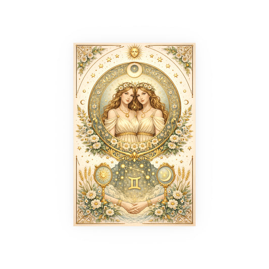 Celstial Gemini Zodiac Art Poster by Grace Canvas Shop