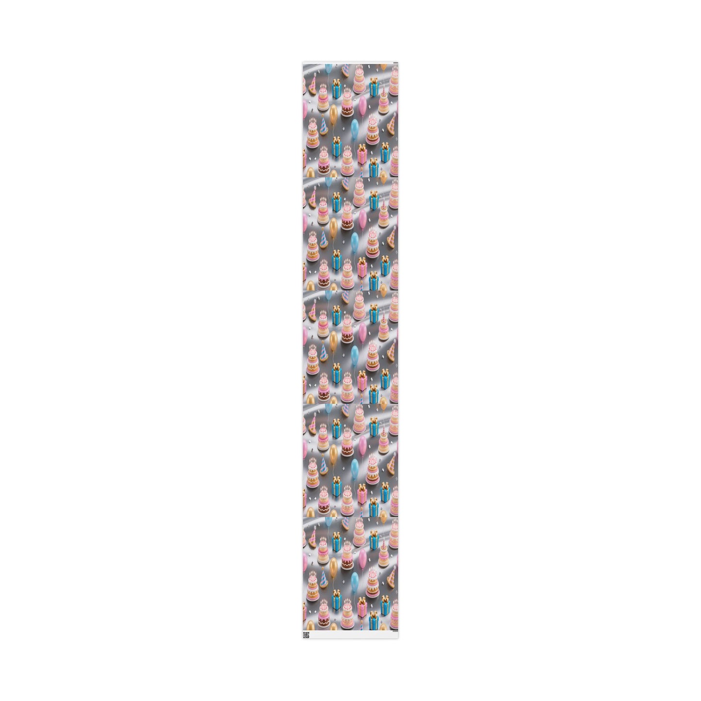 Birthday Cake & Balloons Wrapping Paper — Festive Gift Wrap for Parties by Grace Canvas Shop