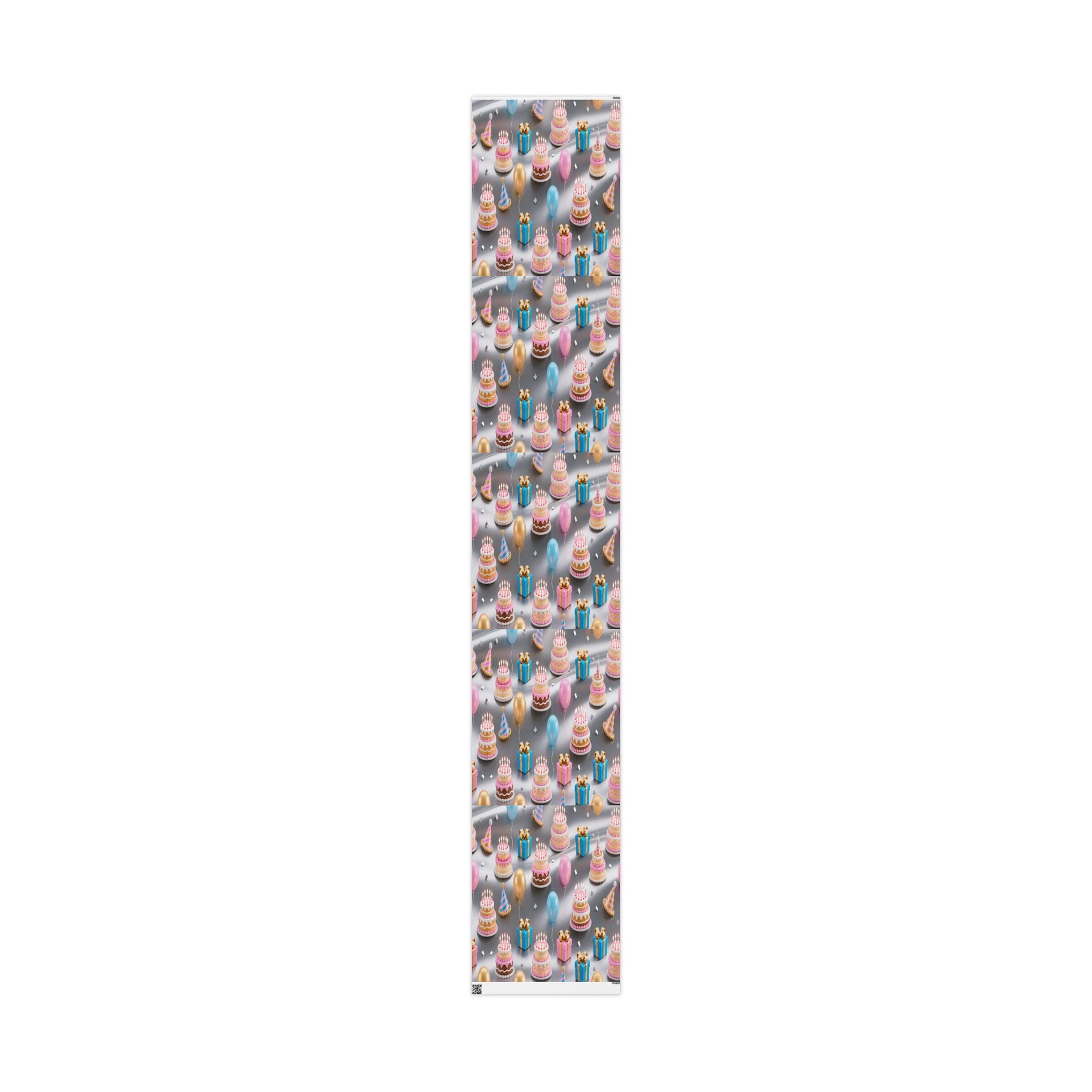 Birthday Cake & Balloons Wrapping Paper — Festive Gift Wrap for Parties by Grace Canvas Shop