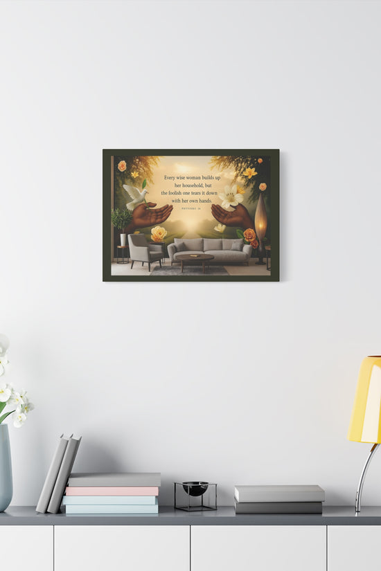 A Wise Woman Proverb 14 Inspirational Canvas Wall Art by Grace Canvas