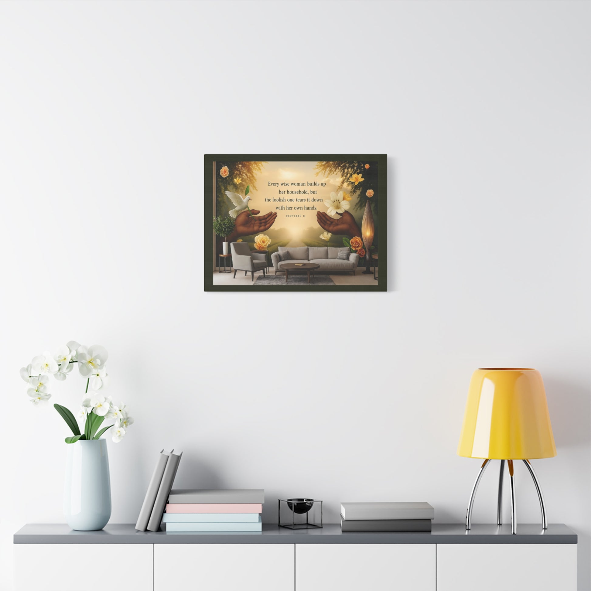 A Wise Woman Proverb 14 Inspirational Canvas Wall Art by Grace Canvas