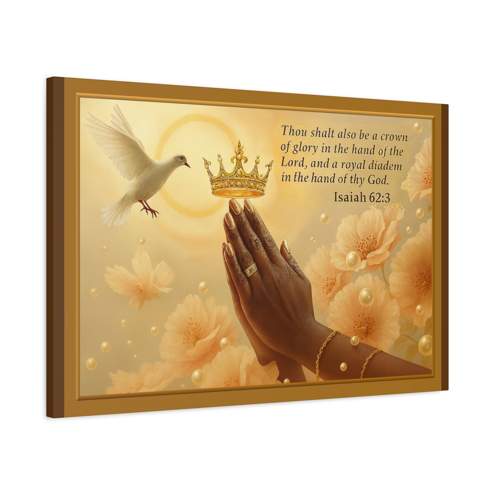 A Crown of Glory Isaiah 62:3 Inspiration Wall Art Print by Grace Canvas
