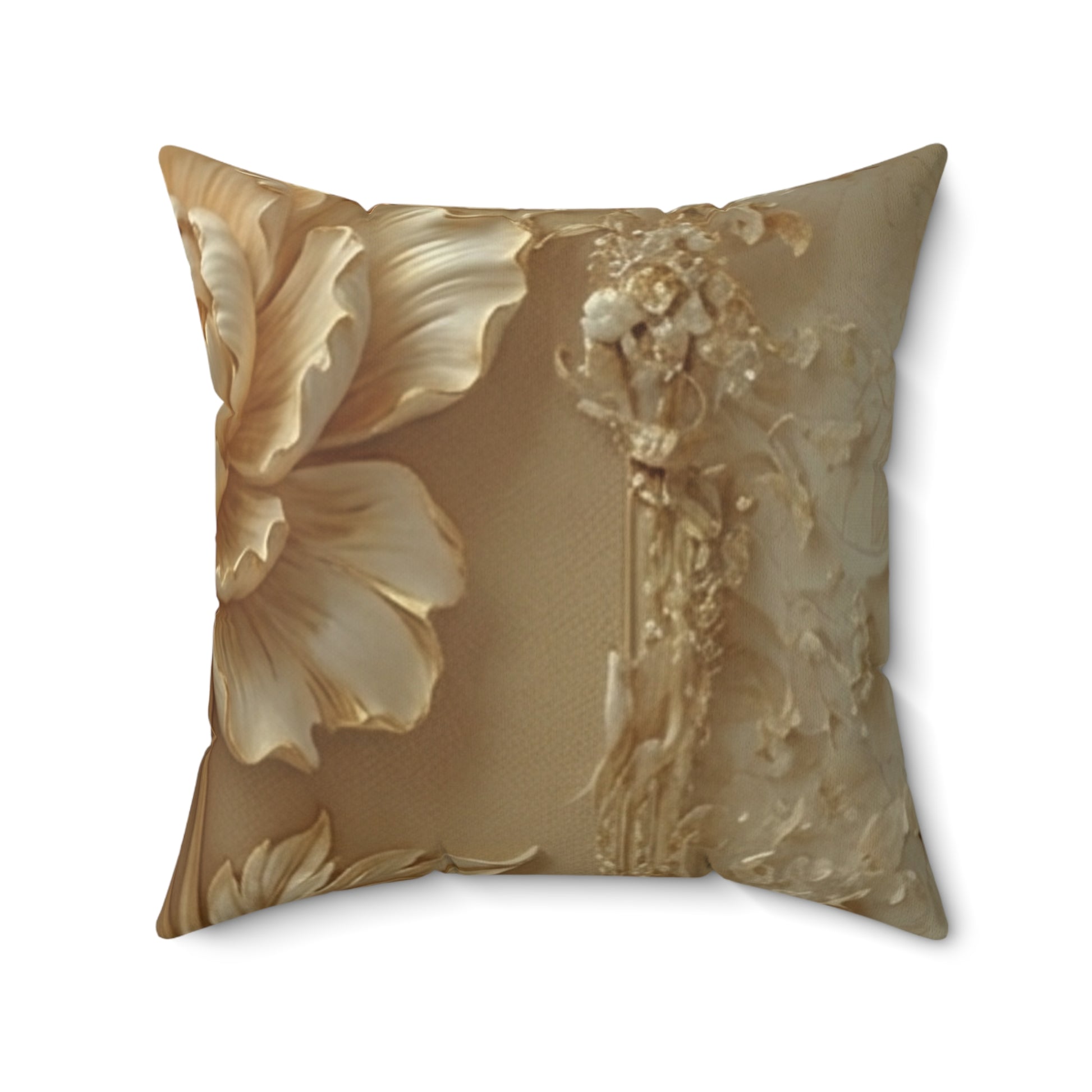 Vintage Gold Accent Cushion by Printify