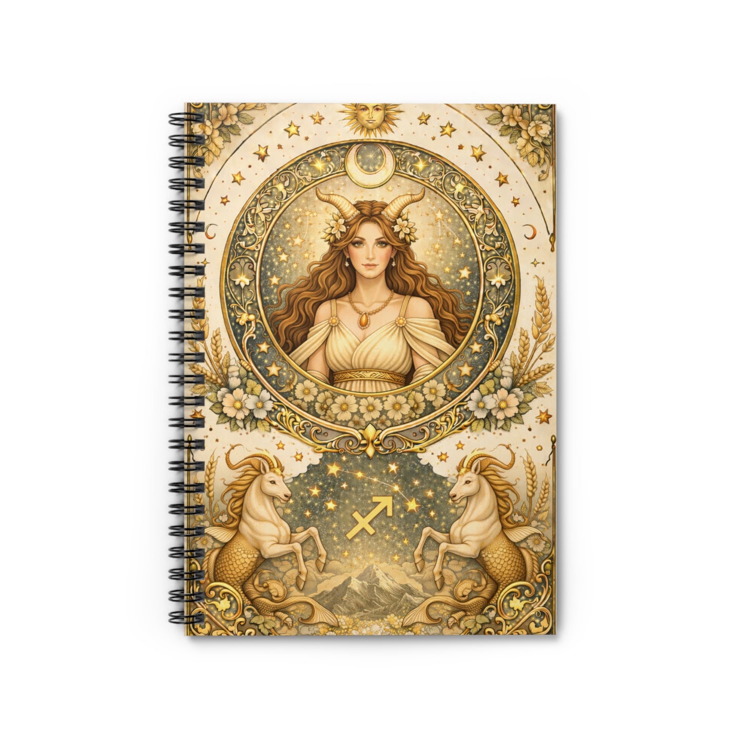 Celstial Capricorn Spiral Notebook