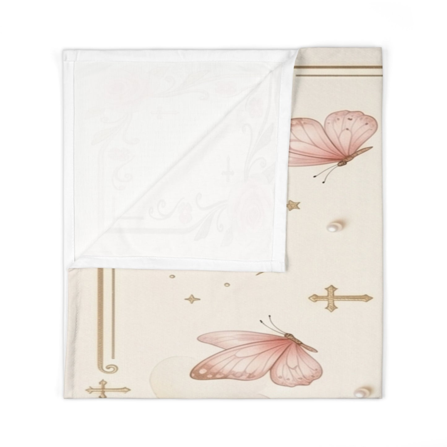 Sweet Girl of Grace Baby Swaddle Blanket — Floral Teddy Newborn Swaddle