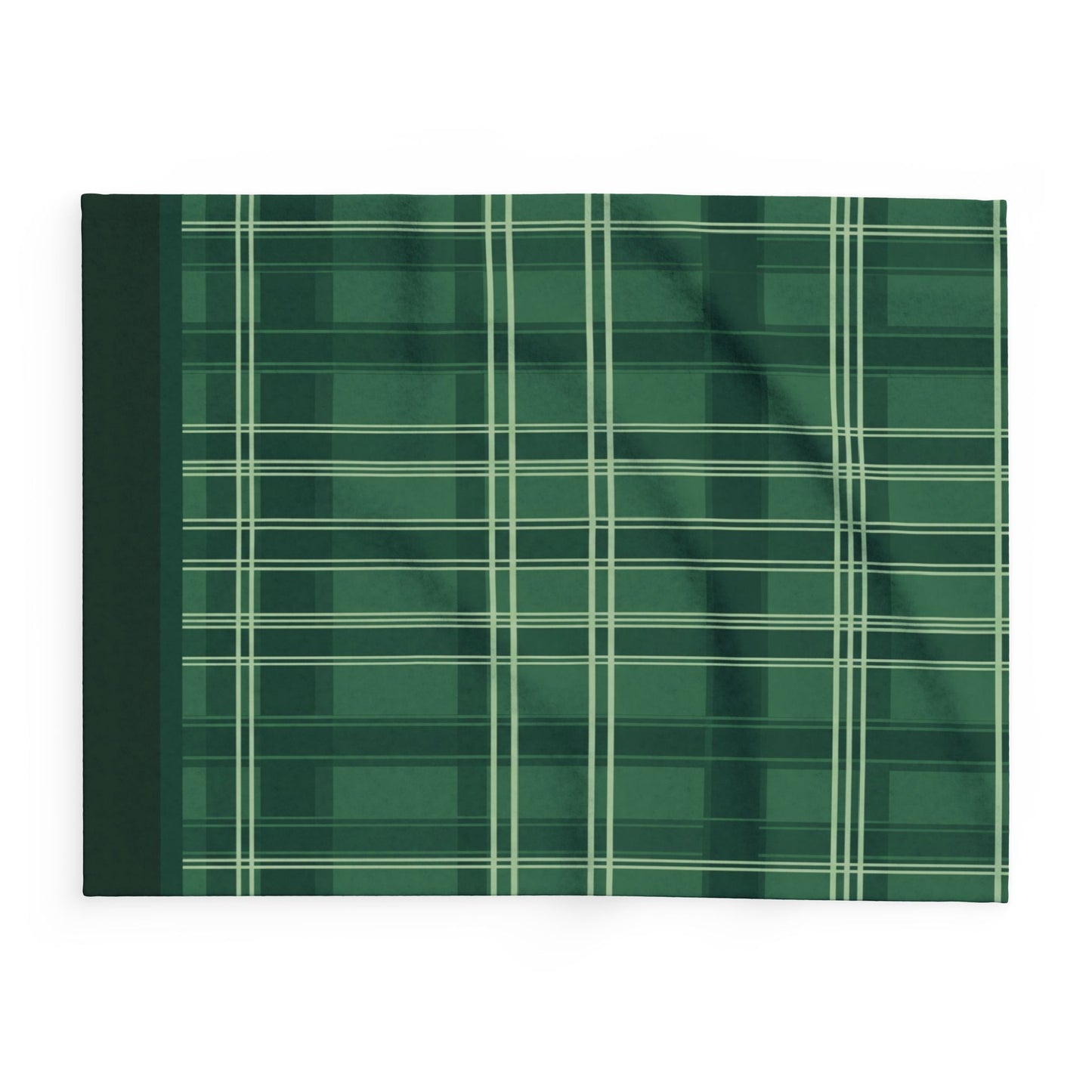 Green Plaid Fleece Blanket