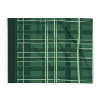 Green Plaid Fleece Blanket
