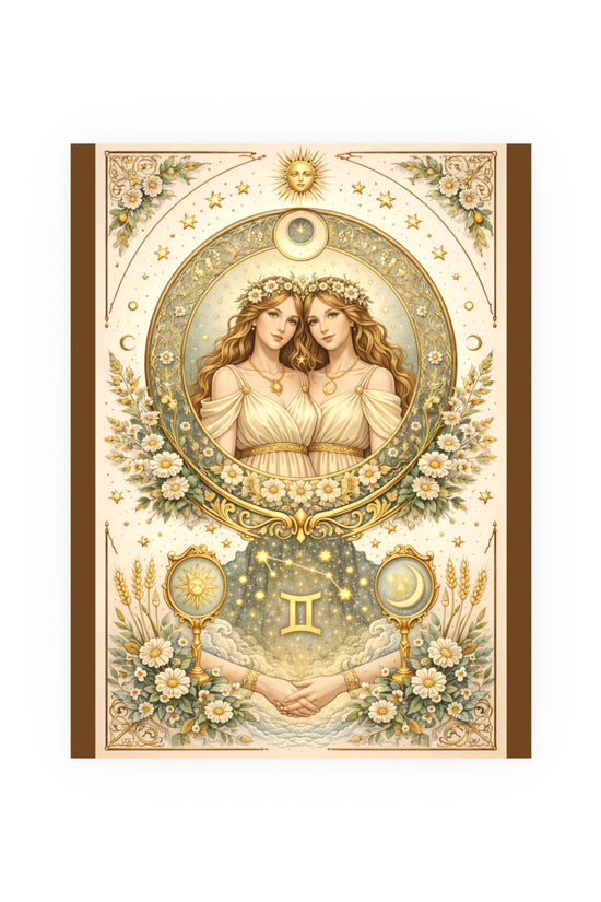 Celstial Gemini Zodiac Art Poster by Grace Canvas Shop