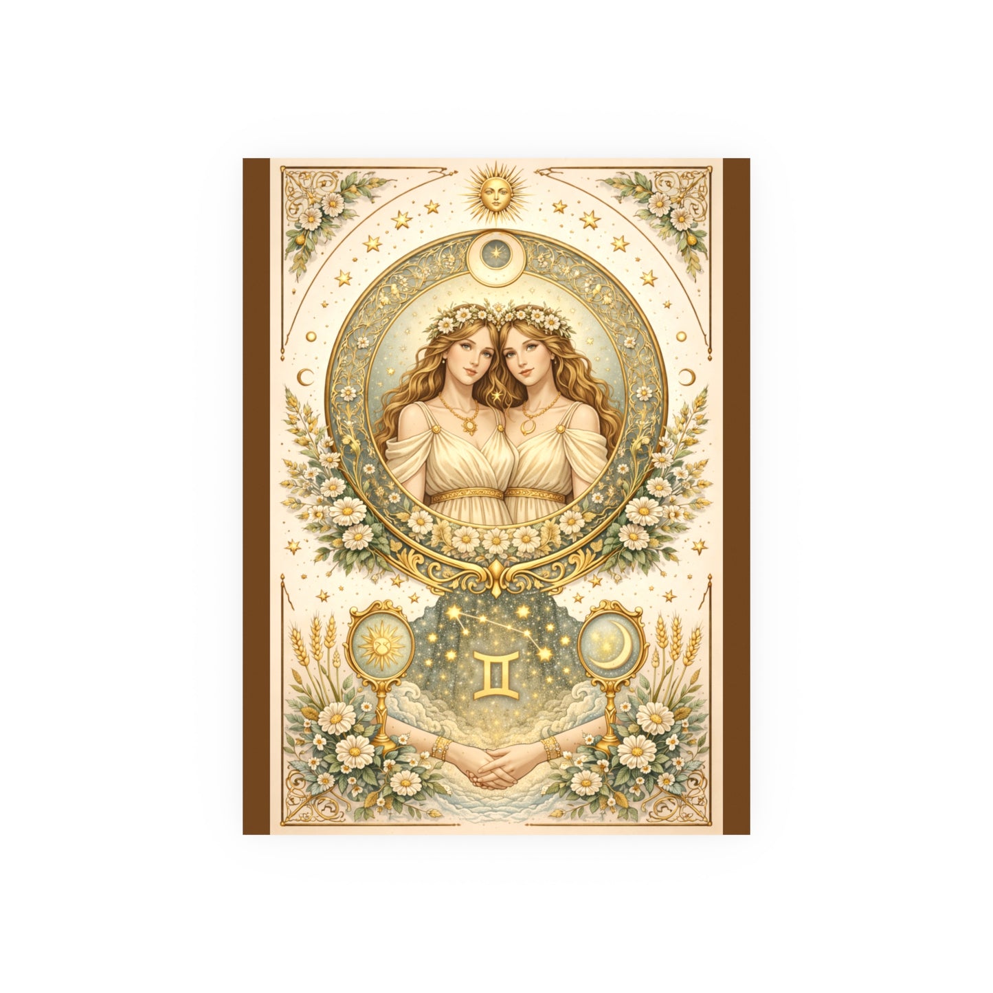 Celstial Gemini Zodiac Art Poster