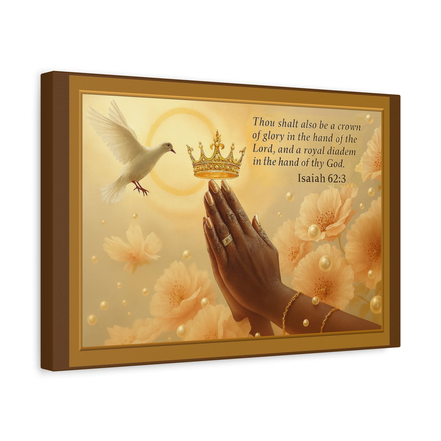A Crown of Glory Isaiah 62:3 Inspiration Wall Art Print by Grace Canvas