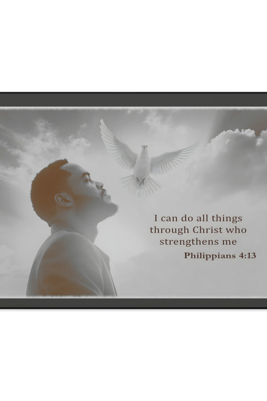 I Can Do All Things Through Christ Phillipians 4:13 Verse Wall Art by Grace Canvas