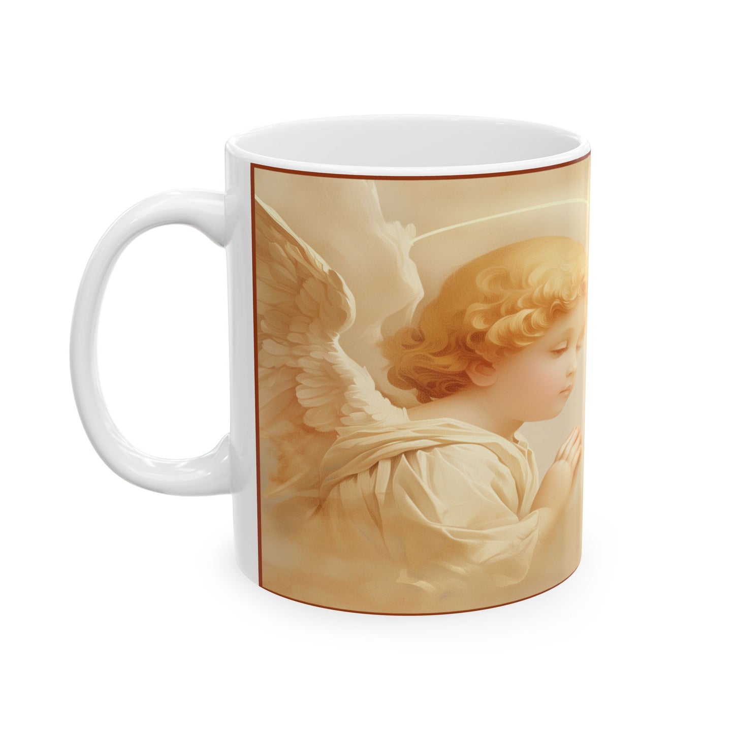 Angel Prayer Ceramic Mug  Inspirational Religious Quote Coffee Cup (11oz, 15oz)