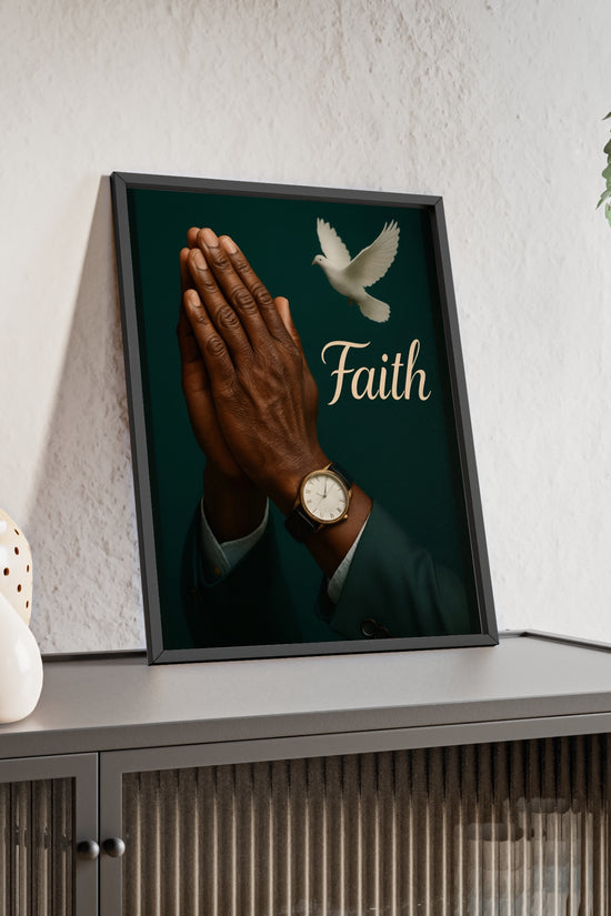 Man's Faith Prayer Framed Poster