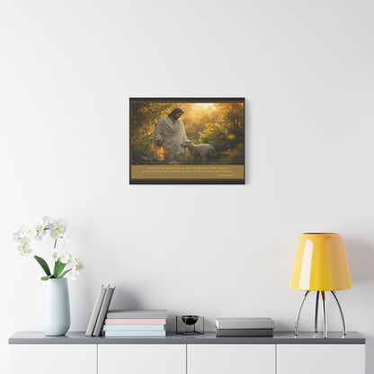 Jesus and the Lamb Jeremiah 29:11 Matte Canvas Print by Grace Canvas