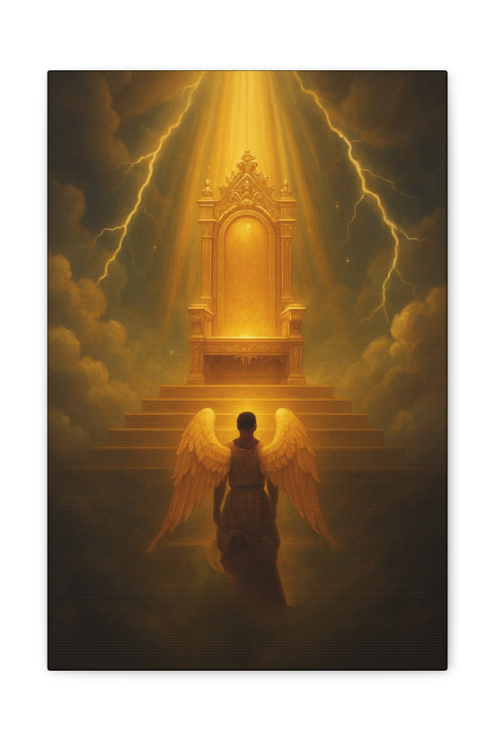 Angel Before the Throne Canvas Print by Grace Canvas Shop