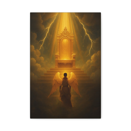 Angel Before the Throne Canvas Print by Grace Canvas Shop
