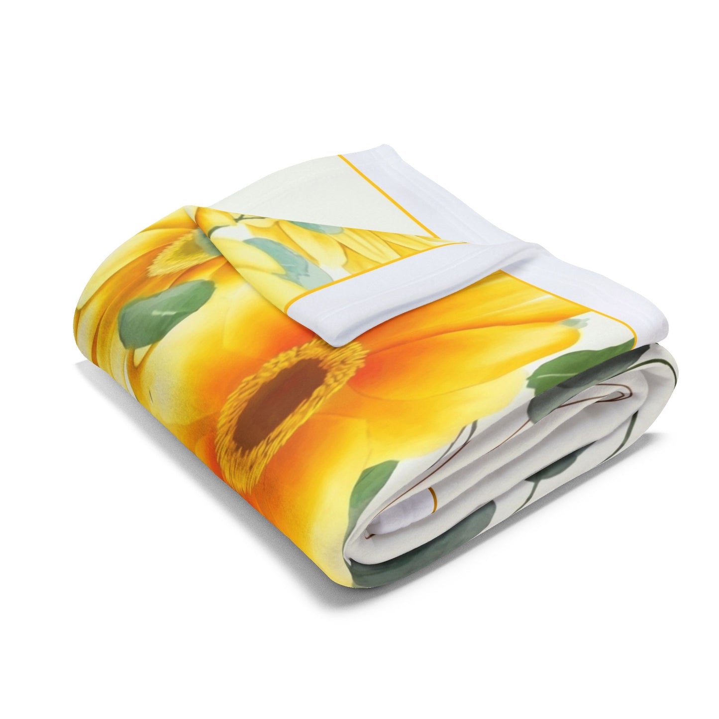 Wrapped in Love Floral Fleece Blanket — Sunflower Cozy Throw