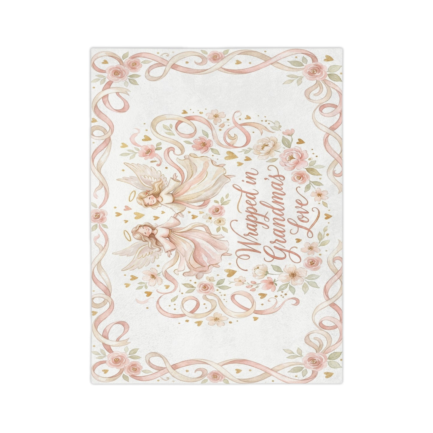 Grandma’s Love Blanket with Angels Velveteen Throw