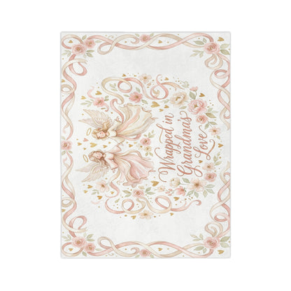 Grandma’s Love Blanket with Angels Velveteen Throw