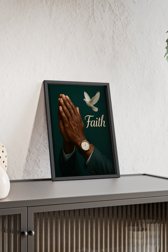 Man's Faith Prayer Framed Poster
