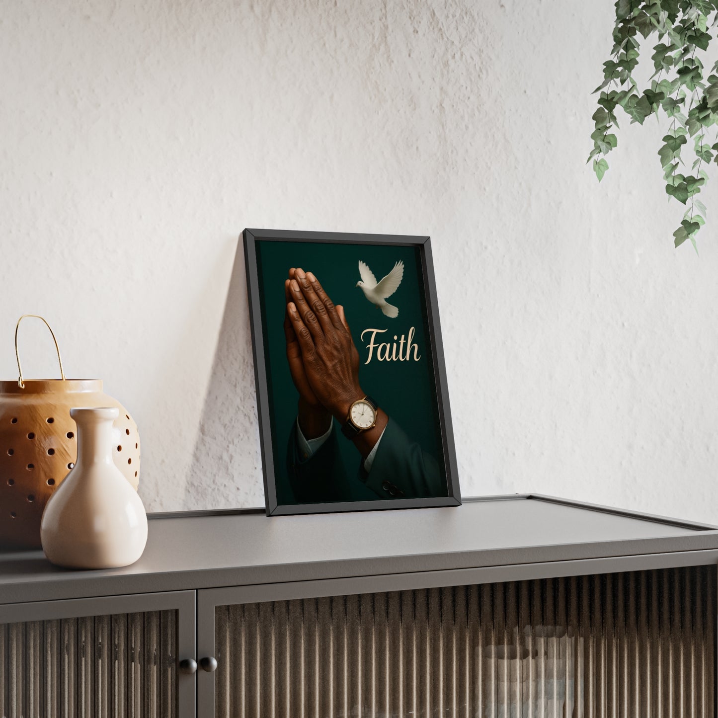 Man's Faith Prayer Framed Poster