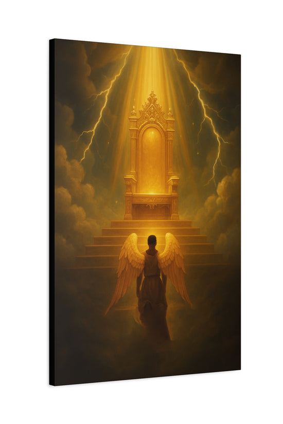 Angel Before the Throne Canvas Print by Grace Canvas Shop