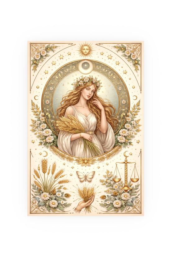 Celestial Virgo Art Print - Archival Matte Poster by Grace Canvas Shop