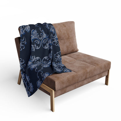Navy Arctic Fleece Blanket by Grace Canvas Shop