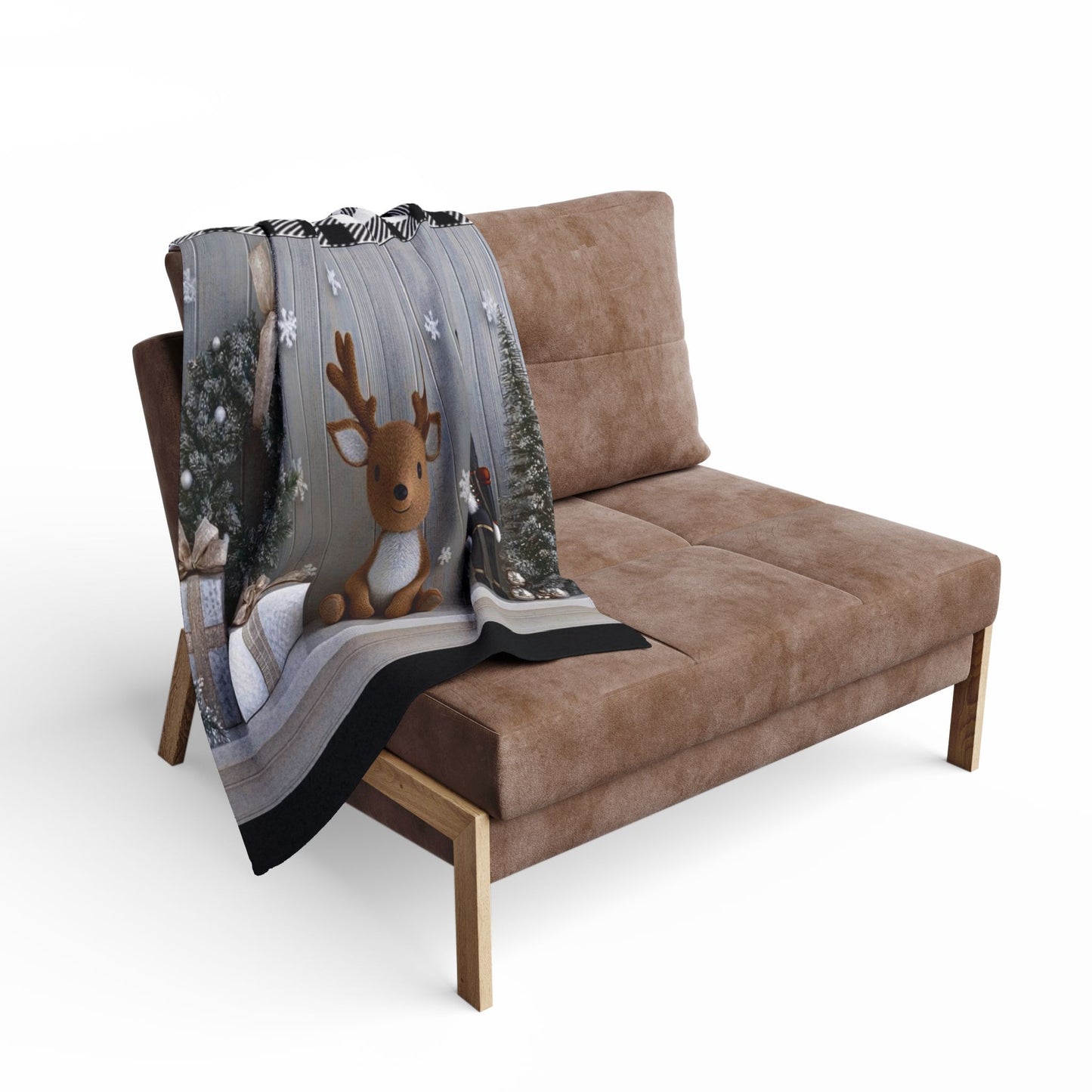 Christmas Reindeer & Nutcracker Fleece Blanket