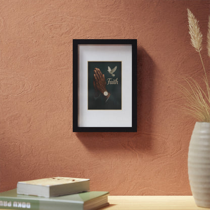 Man Faith Prayer Hands Framed Poster — Inspirational Christian Wall Art