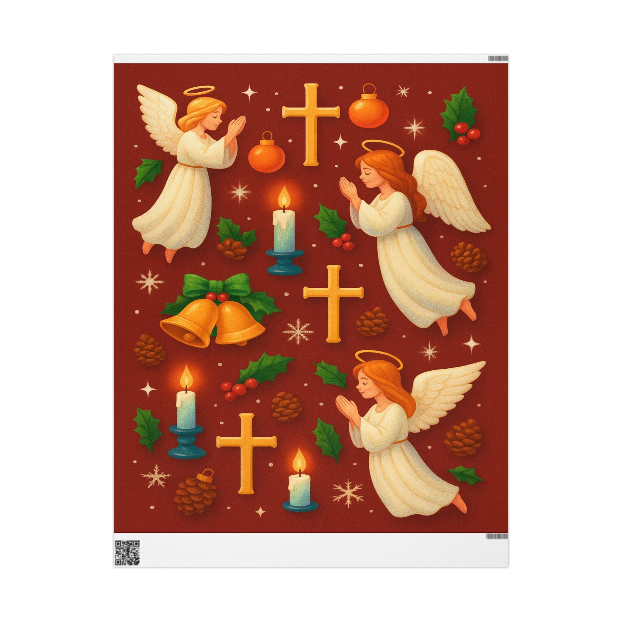 Angel Wrap2 Christmas Wrapping Paper, Holiday Gift Wrap
