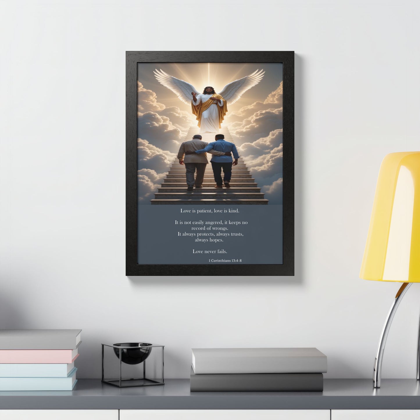 Father and Son Framed Memorial Wall Art by Grace Canvas Shop