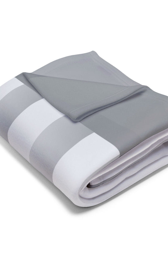 Silver Striped Throw Blanket by Grace Canvas Shop