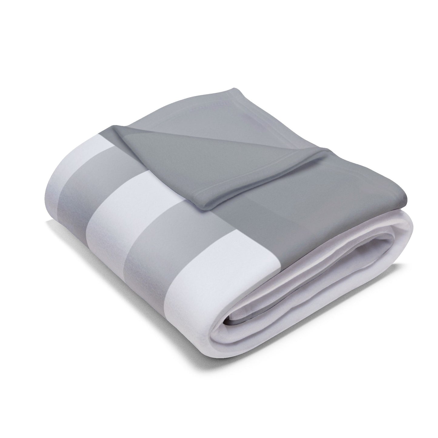 Silver Striped Throw Blanket