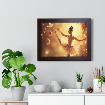 Ballet Dancer Framed Poster — Golden Ballet Wall Art