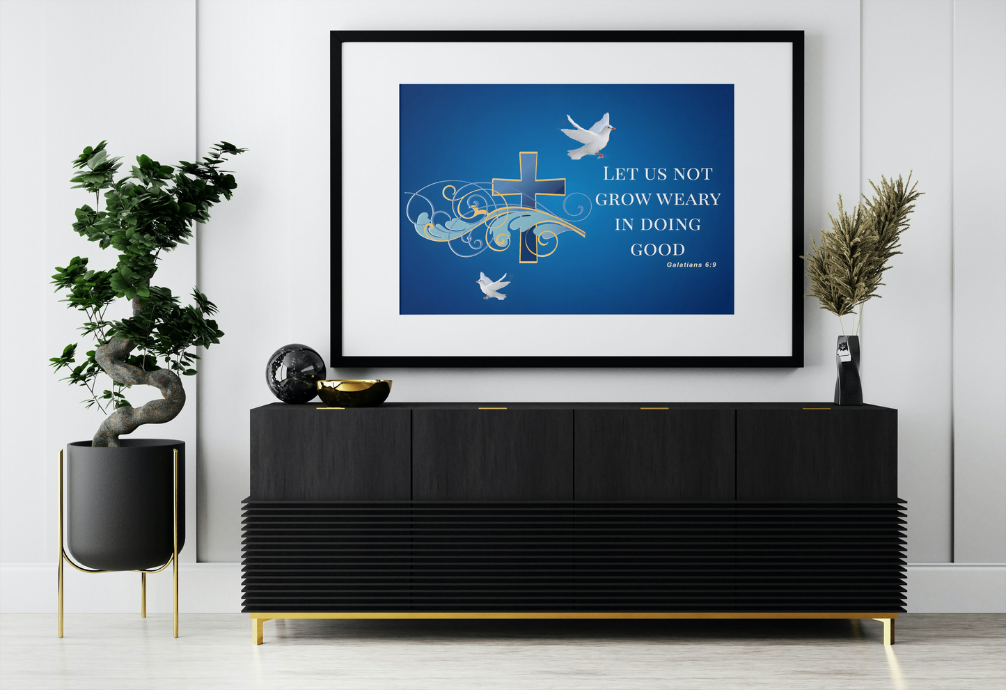 Let Us Not Grow Weary Inspirational Canvas Wall Art