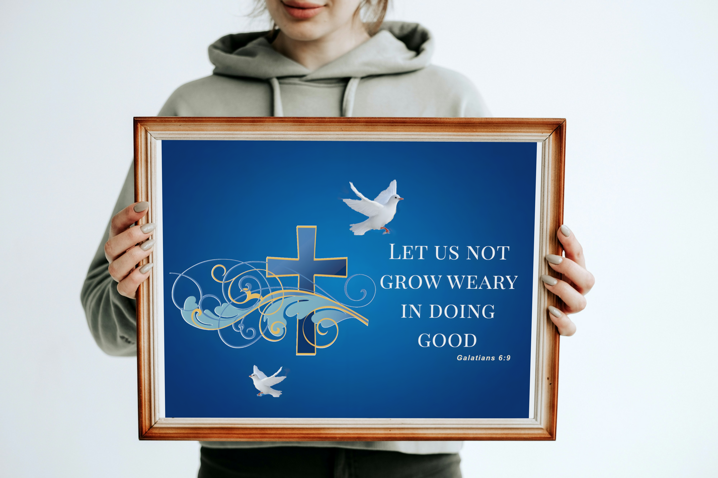 Let Us Not Grow Weary Inspirational Canvas Wall Art