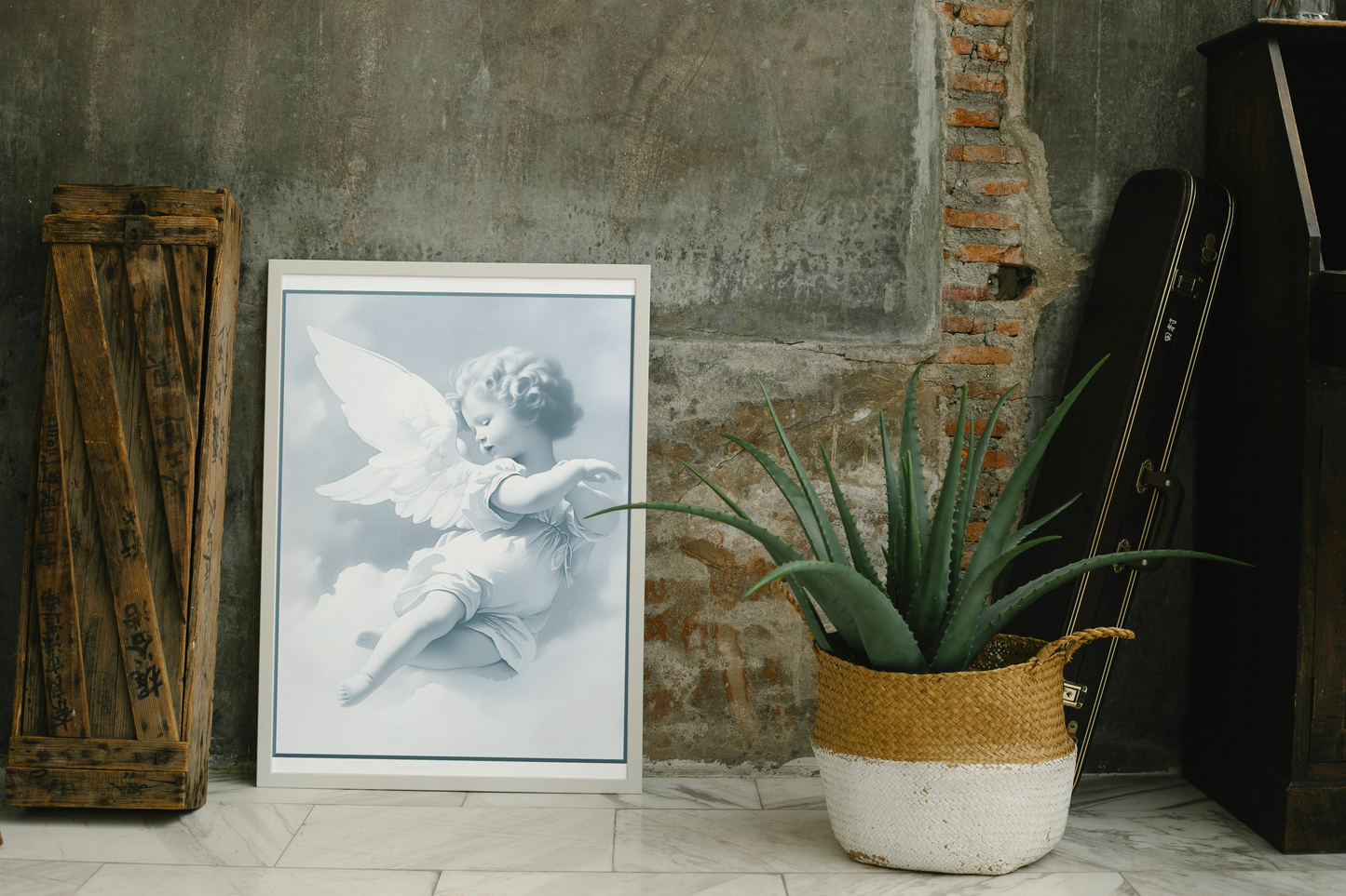 Baroque Angel Cherub Wall Canvas