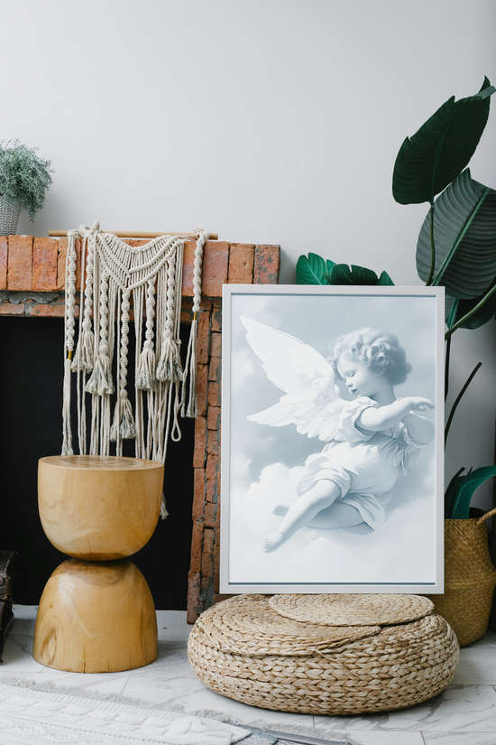 Baroque Angel Cherub Wall Canvas by Grace Canvas Shop