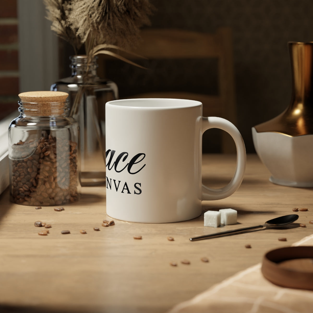 Grace Canvas 20oz Jumbo Coffee Mug — Elegant Script Logo Ceramic Travel-Ready Cup by Grace Canvas Shop