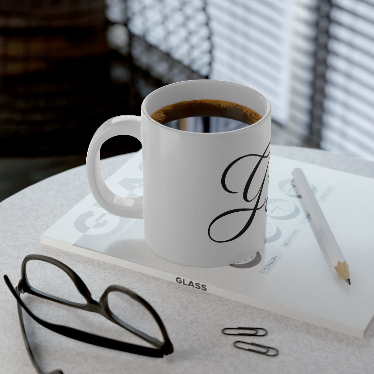Grace Canvas 20oz Jumbo Coffee Mug — Elegant Script Logo Ceramic Travel-Ready Cup by Grace Canvas Shop