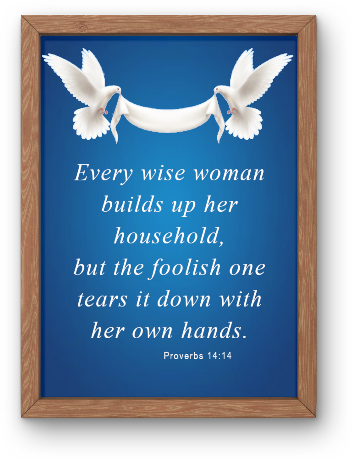 Proverbs 14:14 Inspirational Art Poster