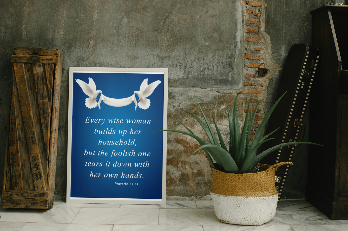 Proverbs 14:14 Inspirational Art Poster