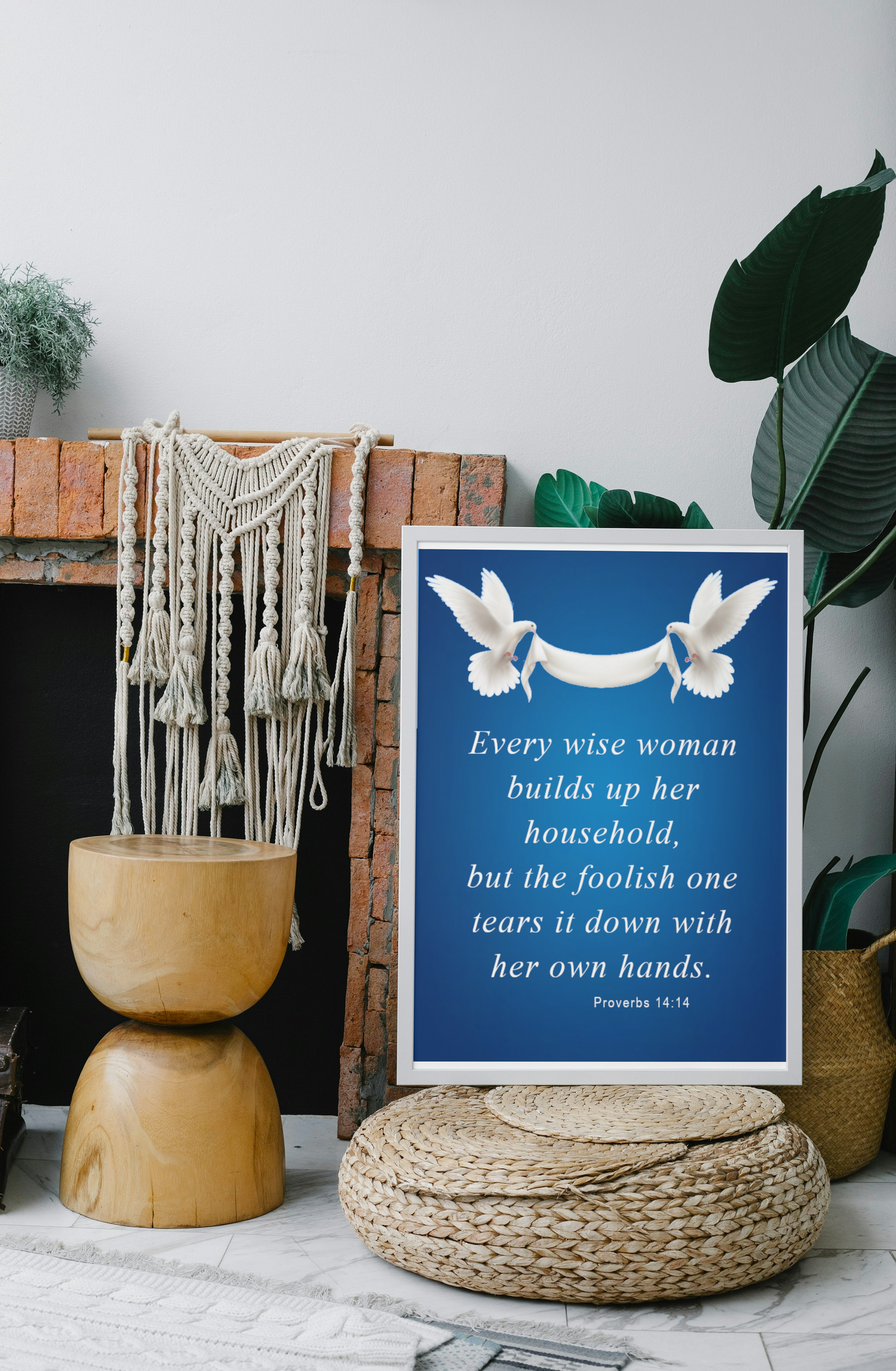 Proverbs 14:14 Inspirational Art Poster