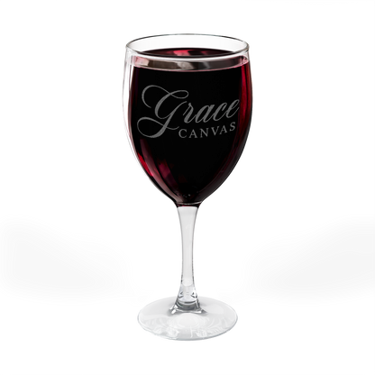 Engraved 10.5oz Wine Glass