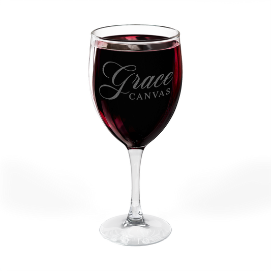 Engraved 10.5oz Wine Glass