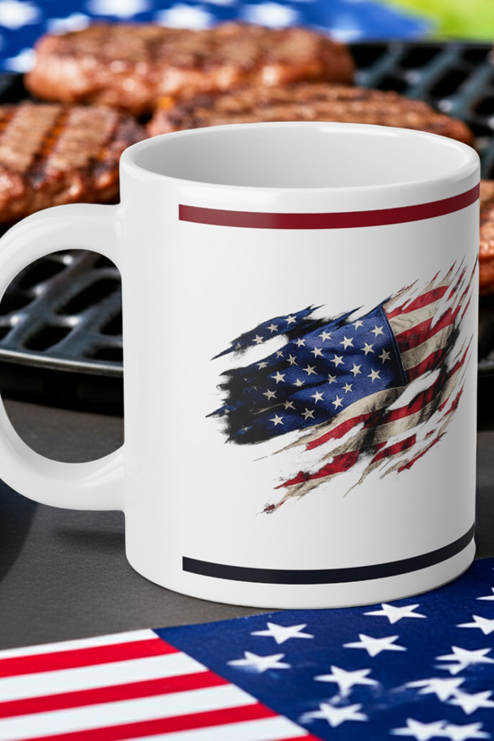 20oz American Flag Eagle Jumbo Mug Patriotic Coffee Cup by Grace Canvas Shop