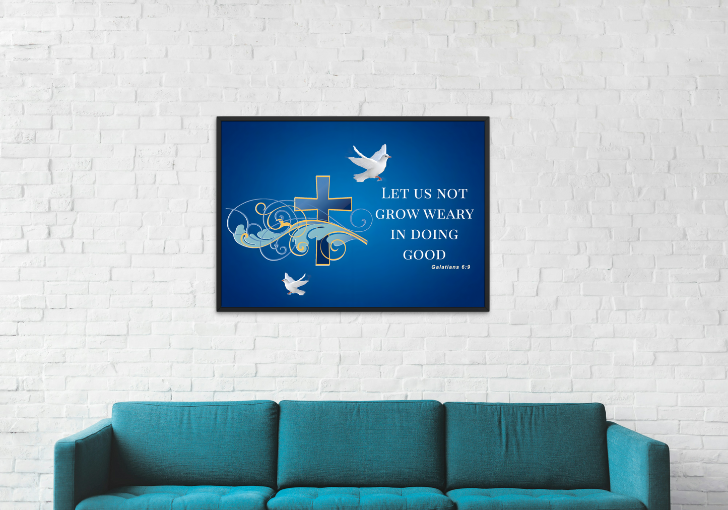 Let Us Not Grow Weary Inspirational Canvas Wall Art